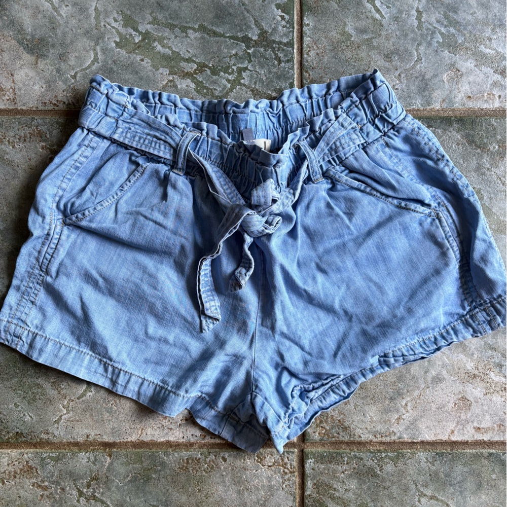 Jolt Blue Jean Shorts with Elastic Waistband